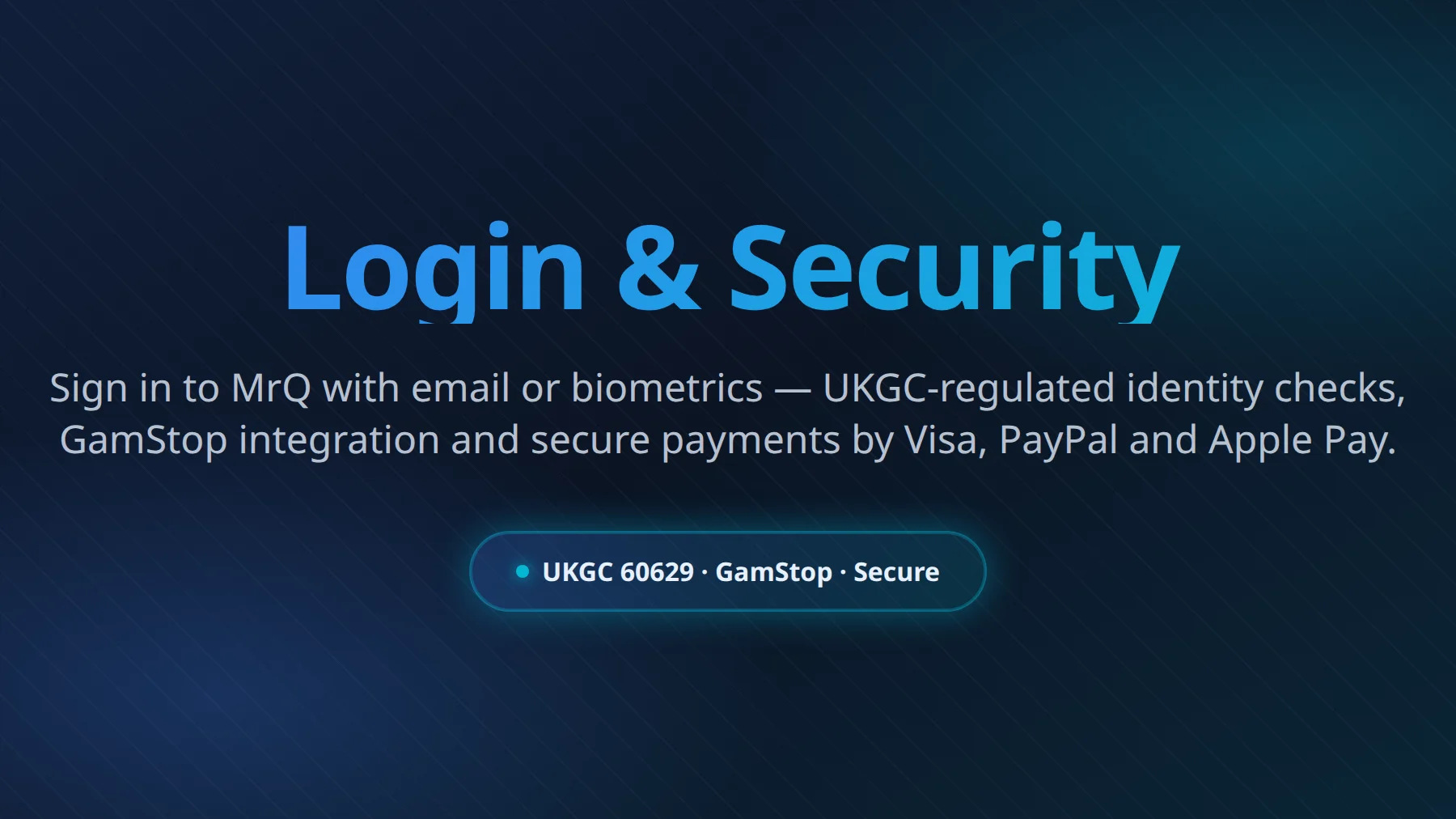 MrQ Casino account login on desktop, mobile and app for verified UK players